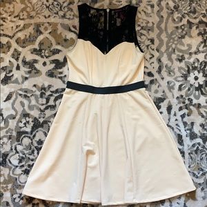 Blush/ lace cocktail dress